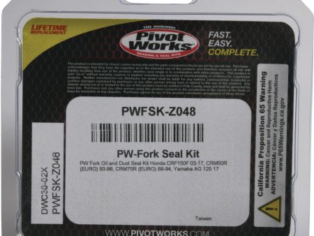 Pivot Works 93-96 Honda CRM50R (EURO) PW Fork Oil & Dust Seal Kit For Sale