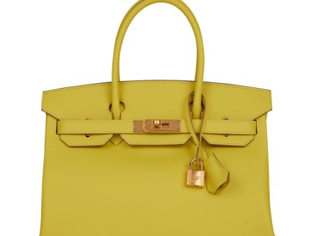 Hermes Birkin 30 Lime Epsom Gold Hardware Online now