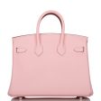 Hermes Birkin 25 Rose Sakura Swift Palladium Hardware Cheap