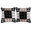 Hermes  Avalon III  Gris and Black Signature H Cushion PM Set of Two For Discount