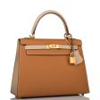 Hermes Special Order (HSS) Kelly Sellier 25 Gold and Trench Epsom Brushed Gold Hardware Sale