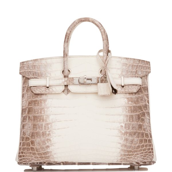 Hermes Birkin 25 Himalaya Niloticus Crocodile Palladium Hardware on Sale