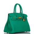 Hermes Birkin 30 Menthe Clemence Gold Hardware Hot on Sale