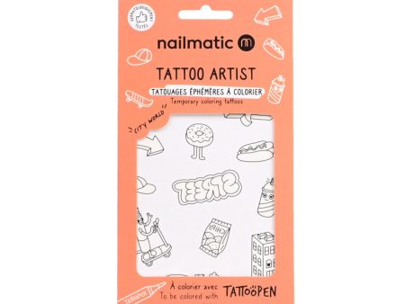 12 Temporary Coloring Tattoos - City world Online Sale