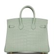 Hermes Birkin 25 Vert D Eau Matte Alligator Gold Hardware Cheap