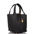 Hermes Black Clemence Picotin Lock 18cm Gold Hardware Online Hot Sale