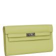 Hermes Kelly Wallet To Go Jaune Bourgeon Chevre Palladium Hardware Online Sale