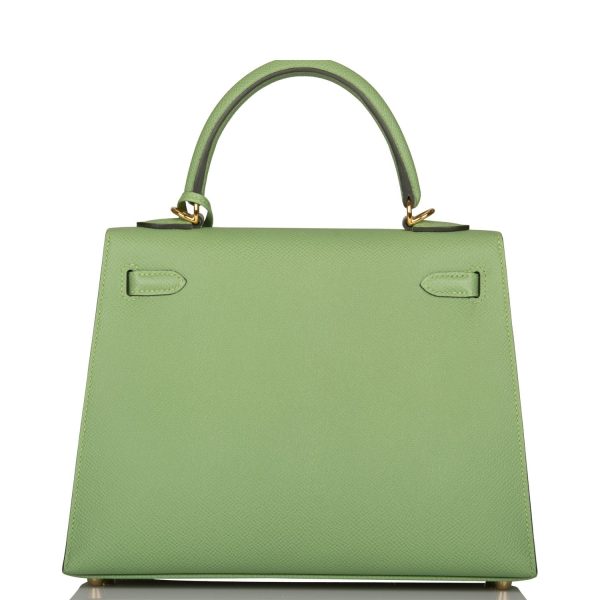 Hermes Kelly Sellier 25 Vert Criquet Epsom Gold Hardware Fashion