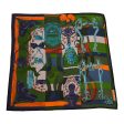 Hermes  Della Cavalleria  Green Cashmere and Silk Shawl Scarf 140cm For Cheap