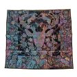 Hermes  La Legende de la Foret  Black Silk Twill Scarf 90cm Fashion