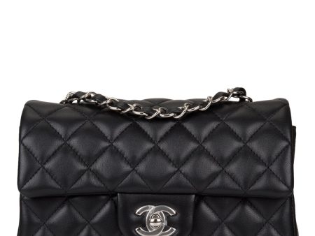 Chanel Black Quilted Lambskin Rectangular Mini Classic Flap Bag Silver Hardware Online now