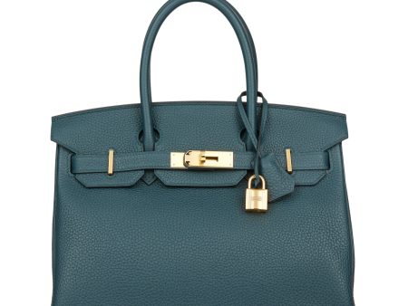 Hermes Birkin 30 Vert Cypress Togo Gold Hardware Cheap