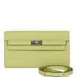 Hermes Kelly Wallet To Go Jaune Bourgeon Chevre Palladium Hardware Online Sale