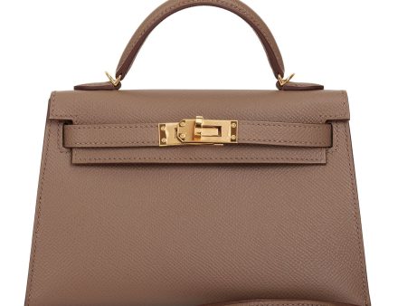 Hermes Special Order (HSS) Kelly Sellier 20 Etoupe Verso Epsom Gold Hardware Online