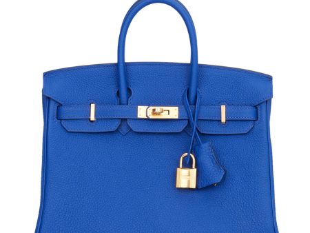 Hermes Birkin 25 Bleu Royal Togo Gold Hardware For Cheap