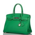 Pre-owned Hermes Birkin 30cm Bambou Togo Palladium Hardware Supply