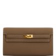 Hermes Kelly Wallet To Go Etoupe Chevre Gold Hardware Online Sale