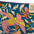 Hermes  Jardins de Soie  Blue Cashmere and Silk Shawl Scarf 140cm Supply