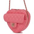 Chanel CC In Love Large Heart Bag Pink Lambskin Light Gold Hardware Online Sale