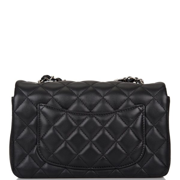 Chanel Black Quilted Lambskin Rectangular Mini Classic Flap Bag Silver Hardware Online now