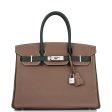 Pre-owned Hermes Special Order (HSS) Birkin 30 Etoupe and Vert Fonce Togo Brushed Palladium Hardware Online