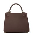 Hermes Kelly Retourne 28 Chocolate Togo Gold Hardware Sale