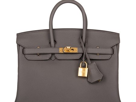 Hermes Birkin 25 Etain Togo Gold Hardware For Discount