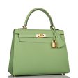 Hermes Kelly Sellier 25 Vert Criquet Epsom Gold Hardware Fashion