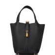 Hermes Black Clemence Picotin Lock 18cm Gold Hardware Online Hot Sale