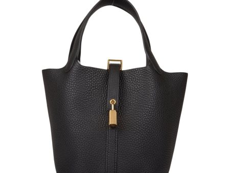 Hermes Black Clemence Picotin Lock 18cm Gold Hardware Online Hot Sale