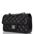 Chanel Black Quilted Lambskin Rectangular Mini Classic Flap Bag Silver Hardware Online now