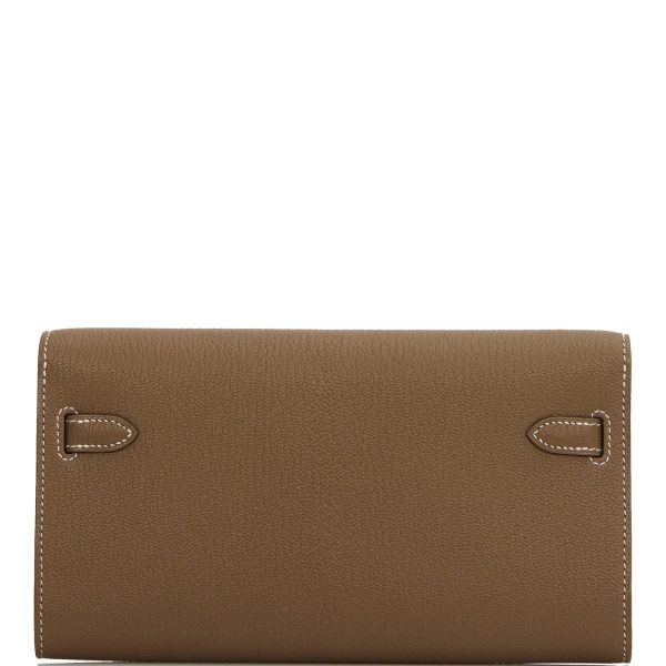 Hermes Kelly Wallet To Go Etoupe Chevre Gold Hardware Online Sale