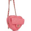 Chanel CC In Love Heart Belt Bag Pink Lambskin Light Gold Hardware Cheap