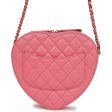 Chanel CC In Love Large Heart Bag Pink Lambskin Light Gold Hardware Online Sale