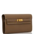 Hermes Kelly Wallet To Go Etoupe Chevre Gold Hardware Online Sale