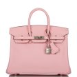 Hermes Birkin 25 Rose Sakura Swift Palladium Hardware Cheap