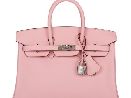 Hermes Birkin 25 Rose Sakura Swift Palladium Hardware Cheap