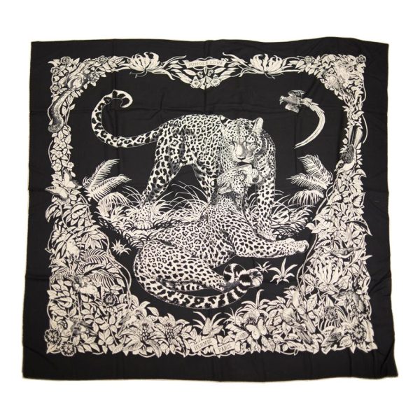 Hermes  Jungle Love  Cashmere and Silk Shawl Scarf 140cm Supply