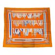 Hermes  Les Sangles Finesse  Curry Giant Silk Shawl Scarf 140cm Sale