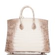 Hermes Birkin 25 Himalaya Niloticus Crocodile Palladium Hardware on Sale