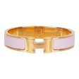 Hermes Rose Dragee Clic Clac H Narrow Enamel Bracelet PM GHW For Cheap