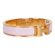 Hermes Rose Dragee Clic Clac H Narrow Enamel Bracelet PM GHW For Cheap