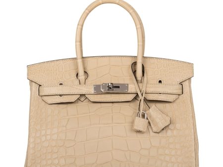 Hermes Trench Matte Alligator Birkin 30cm Palladium Hardware Online Hot Sale