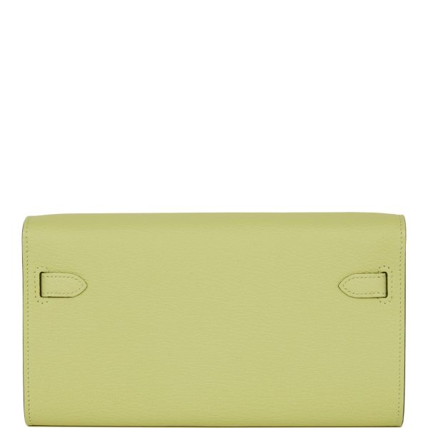 Hermes Kelly Wallet To Go Jaune Bourgeon Chevre Palladium Hardware Online Sale