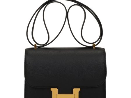 Hermes Constance 18 Black Epsom Gold Hardware For Cheap