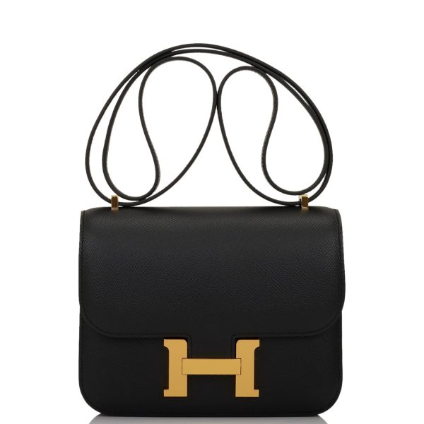 Hermes Constance 18 Black Epsom Gold Hardware For Cheap