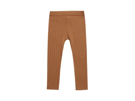 Ribbed Leggings Rust Online Hot Sale