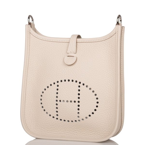 Hermes Evelyne TPM Craie Clemence Palladium Hardware Online Hot Sale