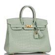 Hermes Birkin 25 Vert D Eau Matte Alligator Gold Hardware Cheap