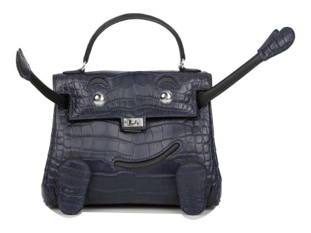 Hermes   Quelle Idolle  Kelly Doll Bleu Indigo Matte Alligator Palladium Hardware Online